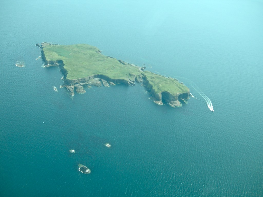 Not the most dramatic view of Fingal's Cave